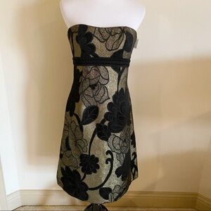 NWT Badgley Mischka strapless dress midi